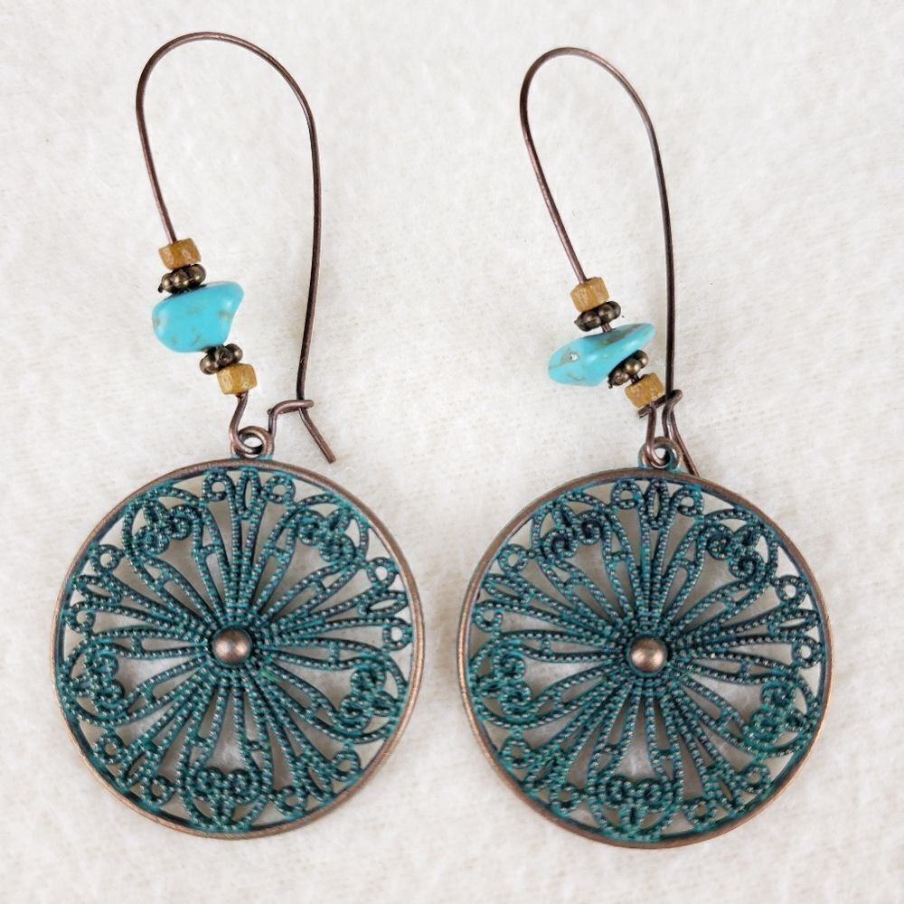 Medallion Beaded Earrings